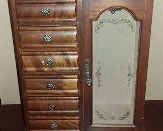 Small Dresser Top  Jewelry Armoire