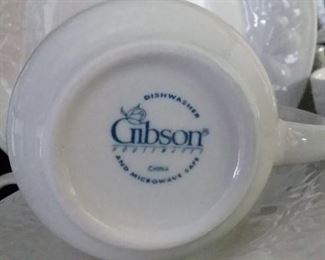 Gibson China  " Fruit" White China 110 pieces