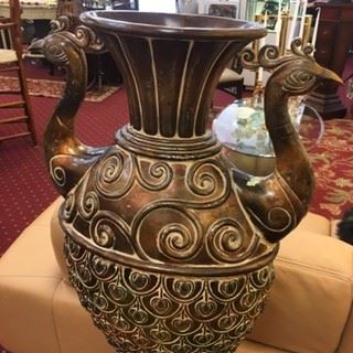 Decorative Peacock Themed Vase