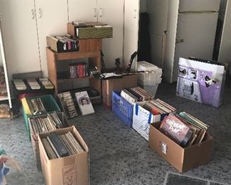 Older records, CD's, DVD's and books. Most priced 4/$1.