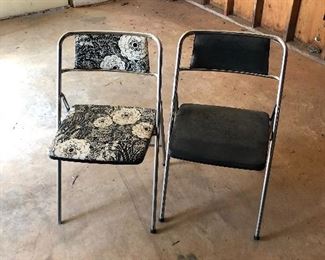 vintage chrome folding chairs