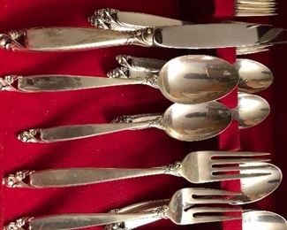 40 piece Sterling Flatware Set by Lunt.  Set Also has 6 Serving Pieces