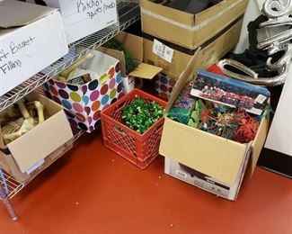 Lot of holiday decorations