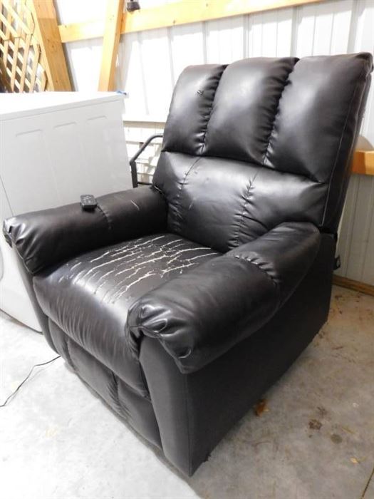 Serta black leather reclining massage chair W/ remote