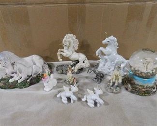 lot of unicorn figurines