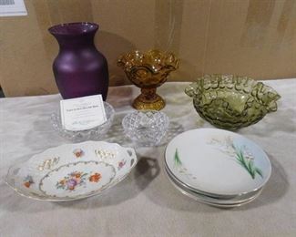 set of assorted decorative vases, plates and bowls