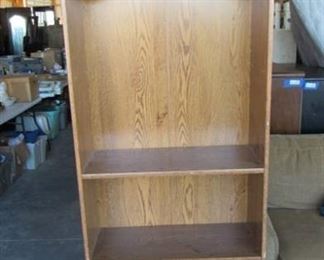 Wooden Shelf w/ lower sliding storage doors 24" W x 73" H x 10" D