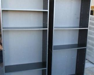 2 Black Bookshelves w/ adjustable shelves 30" W x 72" H x 12"