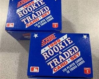 Pair of Factory Sets 1989 Score Rookie & Traded Includes Griffey, Randy Johnson Rookie Cards