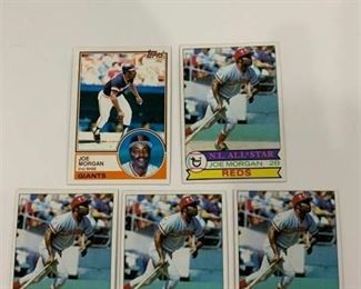 5 Card Joe Morgan Lot 1979 Topps #20 (x4) 1983 Topps #603
