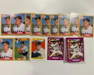 Investment Lot of 64 Roger Clemens Cards