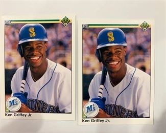 Pair of 1990 Upper Deck #156 Ken Griffey Jr. Cards
