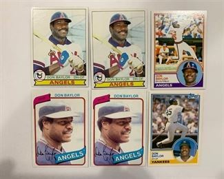 Don Baylor Lot 1979 Topps #635 (x2), 1980 Topps #285 (x2), 1983 Topps #105, 1983 Topps Traded #8T