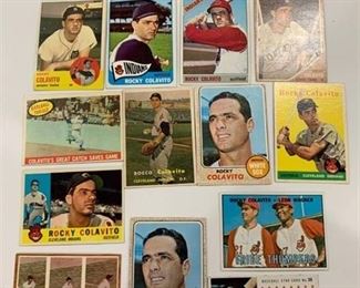 13 Card Rocky Colavito Lot (2 Autographs) 1961 Post Cereal (Signed) 1968 Topps (x2 -1 Signed), 1957 Topps, 1958 Topps, 1959 Topps #462, 1960 Topps, 1960 Topps #20 & #314, 1963 Topps, 1965 Topps, 1966 Topps, 1967 Topps #109