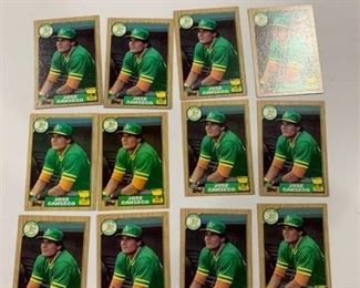 Investment Lot of 12 1987 Topps #620 Jose Canseco All-Star Rookie Cards