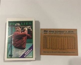 Investment Lot of 50 1988 Topps #600 Mike Schmidt Cards