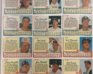 Lot of 12 1962 Post Cereal Box Cut Out Cards