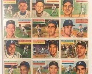 Lot of 12 1956 Topps Baseball Cards -See photos for Details and Complete List
