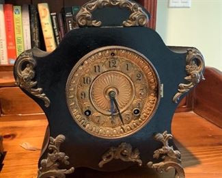 One of three antique clocks
