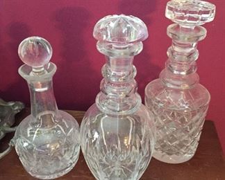 Crystal decanters.