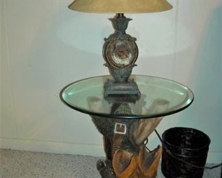 Western styled lamp table