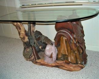 Western styled coffee table