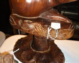Nice carved wood pipe rest