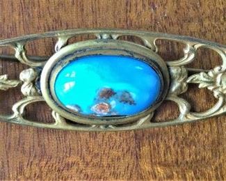 Art Nouveau Pin with Turquoise $80