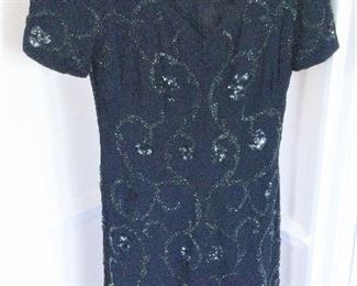 Eisenberg heavy beaded 1940s dress $350 size 810