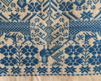 Hand Woven Mexican tea towel Blue $20