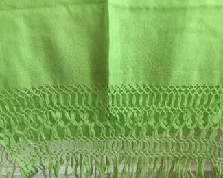 Hand woven wool Mexico Lime green $30
