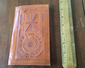 Mexican hand tooled bill fold $20