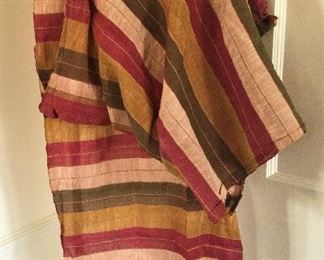 Silk woven extra long shawl $50