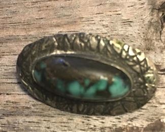 Sterling and Turquoise pin $70