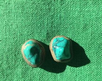Turquoise and Sterling earrings $50