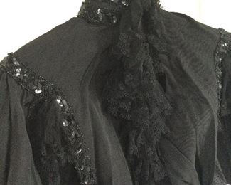Victorian mourning jacket 3 detaill