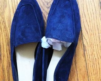 Italian blue suede shoes never word size 9 $60
