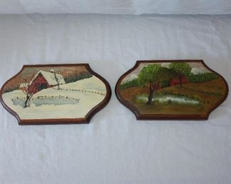 Vintage Hand Painted Wall Art