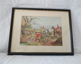 Framed Art- Hunting Scene