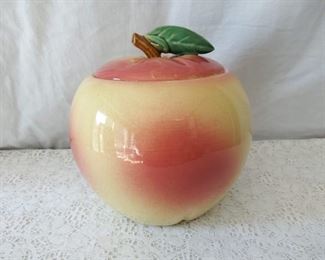 Ceramic Peach Cookie Jar