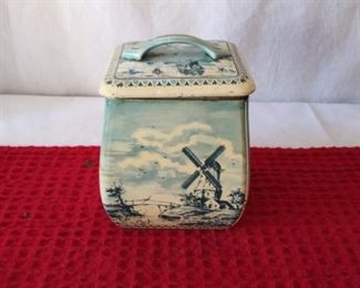 Vintage Dutch Windmill Style Tin