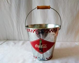 Coca- Cola Metal Bucket w/ Handle