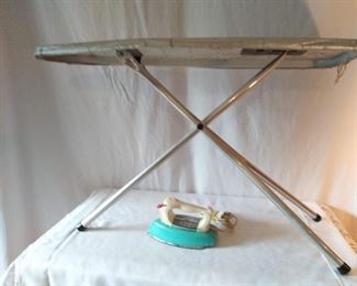 Child's Vintage Iron and Ironing Board