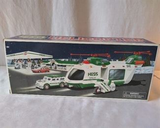 Hess Helicopter w/ Motorcycle & Cruiser Toy