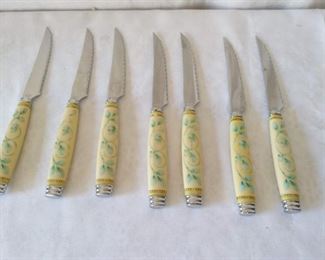 7 Stainless Steel Pfaltzgraff Steak Knives