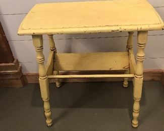 $42 / Adorable, vintage book shelf in cheerful distressed yellow paint.