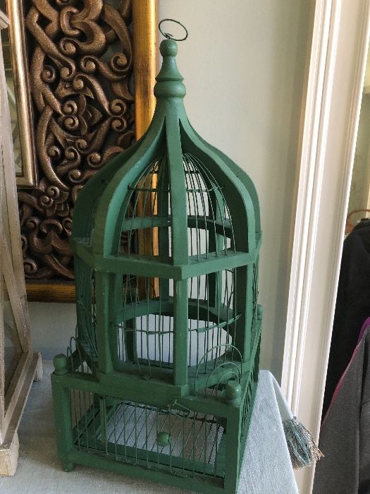 $35 / Fun, green bird cage 