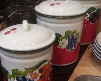 Enamelware canisters