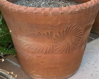 Nice big Mexico terracotta pots $40. and less for smaller ones.