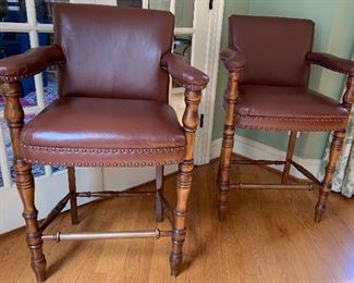 Lillian August Bar Stools, Pair